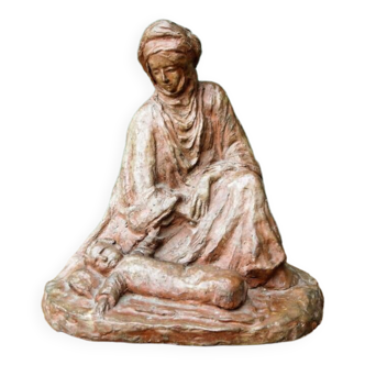 Orientalist Virgin and Child, terracotta