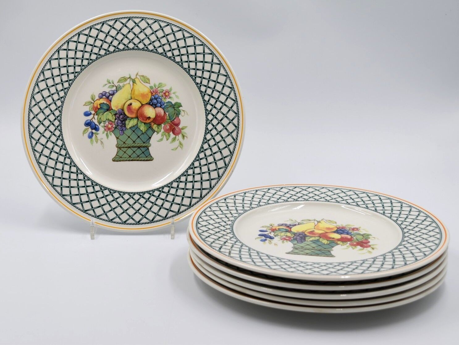 6 flat plates Villeroy & Boch basket model