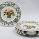 6 flat plates Villeroy & Boch basket model