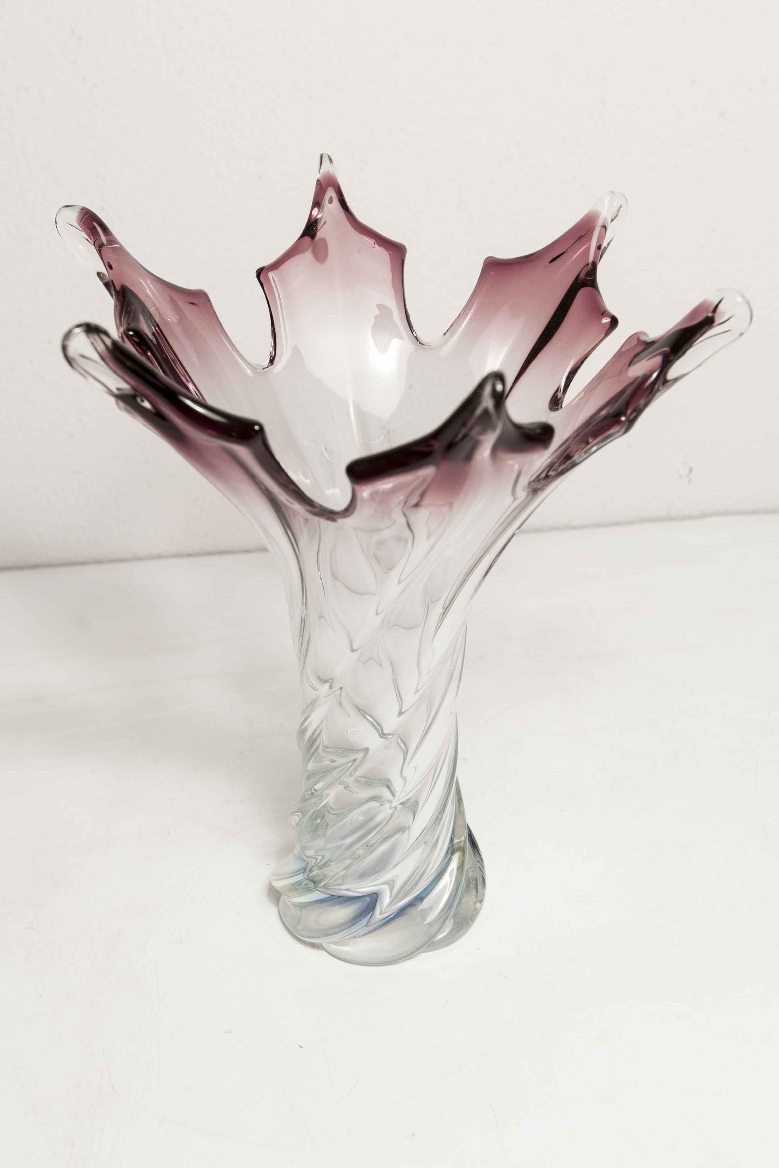 Vase in Murano glass by Fratelli Toso H 27.5cm