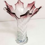 Vase in Murano glass by Fratelli Toso H 27.5cm