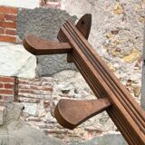 Wooden wall coat rack, vintage wall coat rack, entrance hall