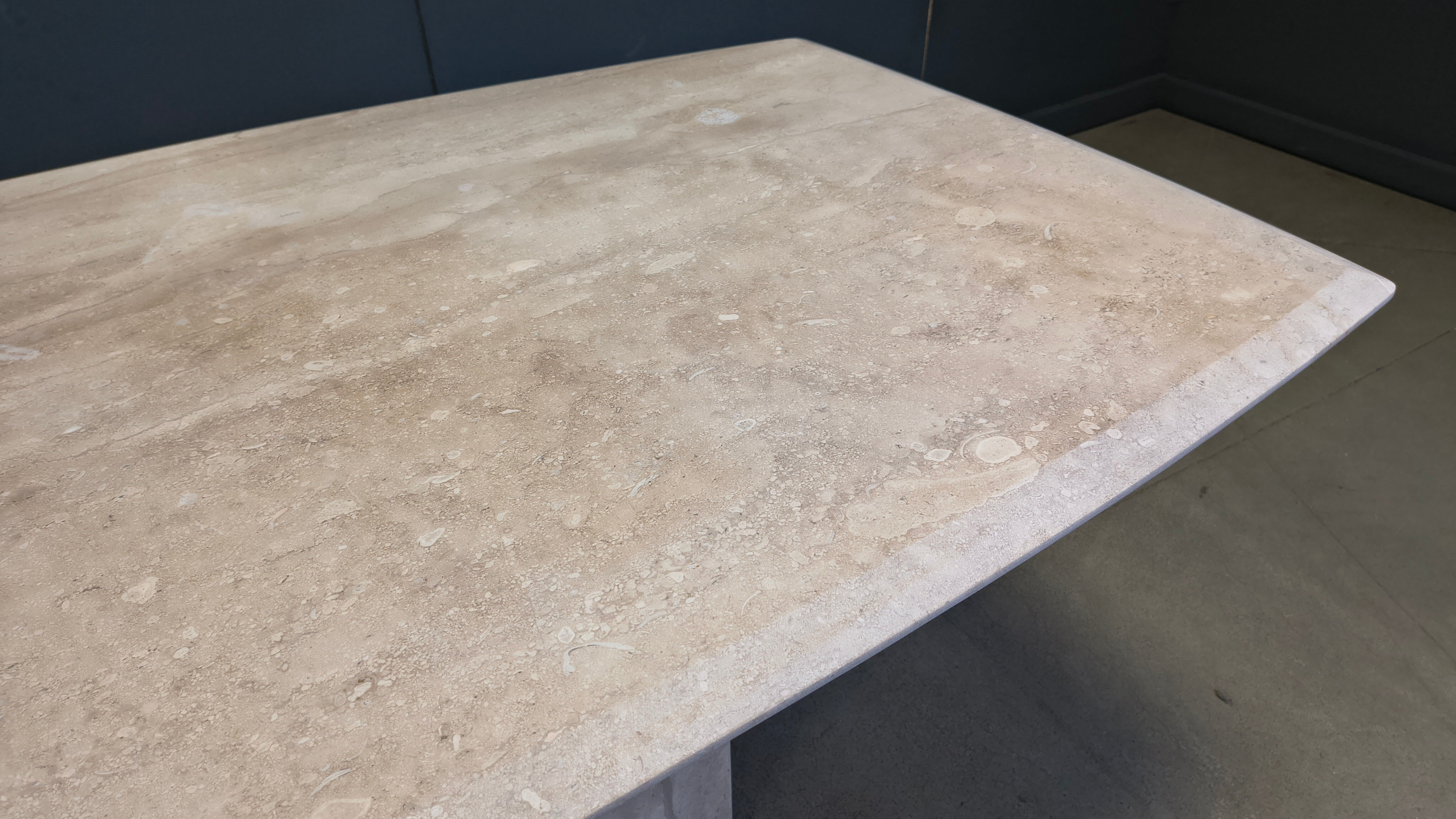 Vintage travertine dining table, 1970s