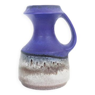 Vase Pichet Steuler Keramik West Germany Bleu Cobalt années 60
