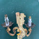 Pair of bronze Art Nouveau wall sconces.