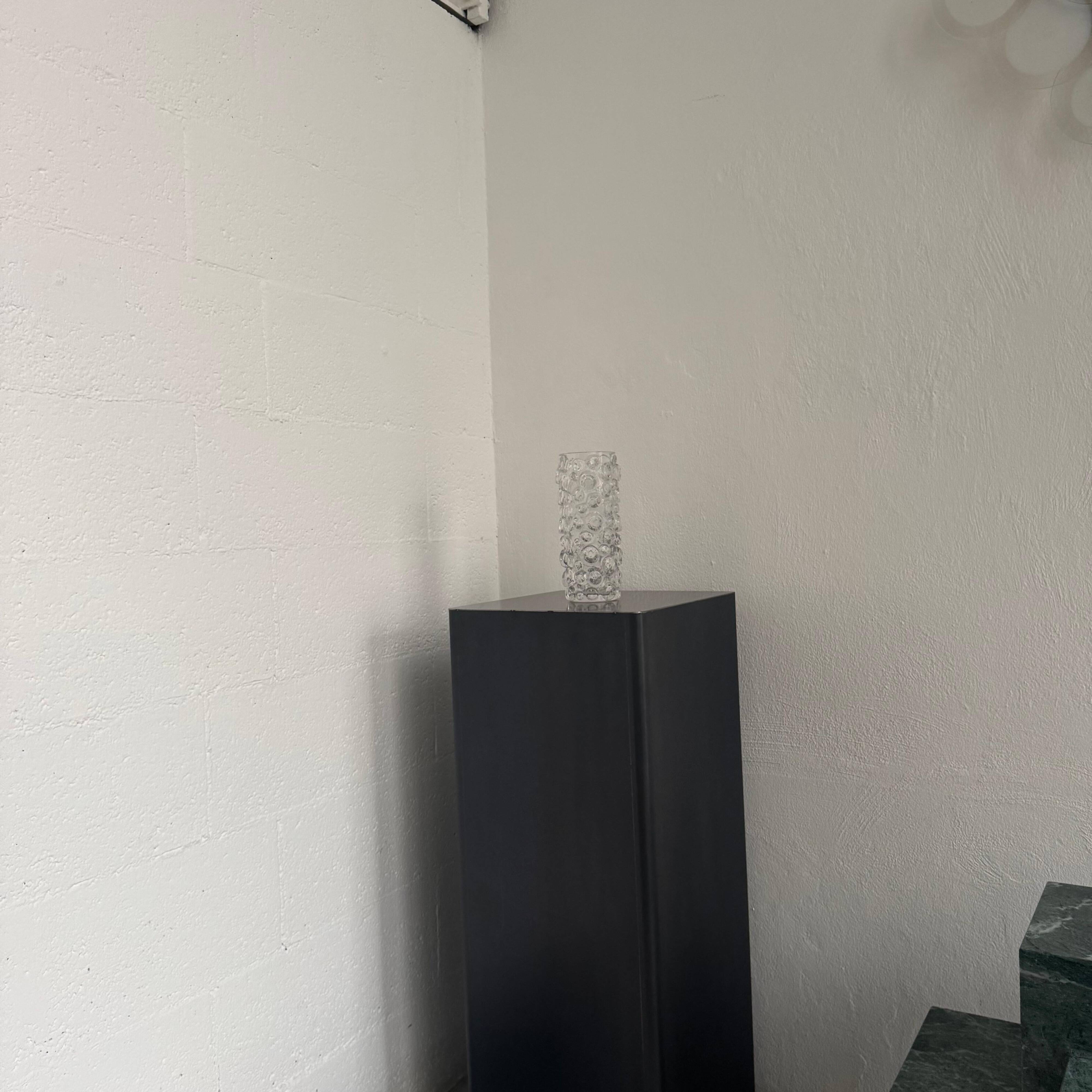 Clear decorative Vase sculpture with spikes, glass vase