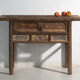 Console ancienne chinoise à entrelacs géométriques – Chine, vers 1900