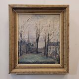 Oil on the link “Vista urbana en invierno”, Firmado “Henry Savoye”, pps. s. XX - France