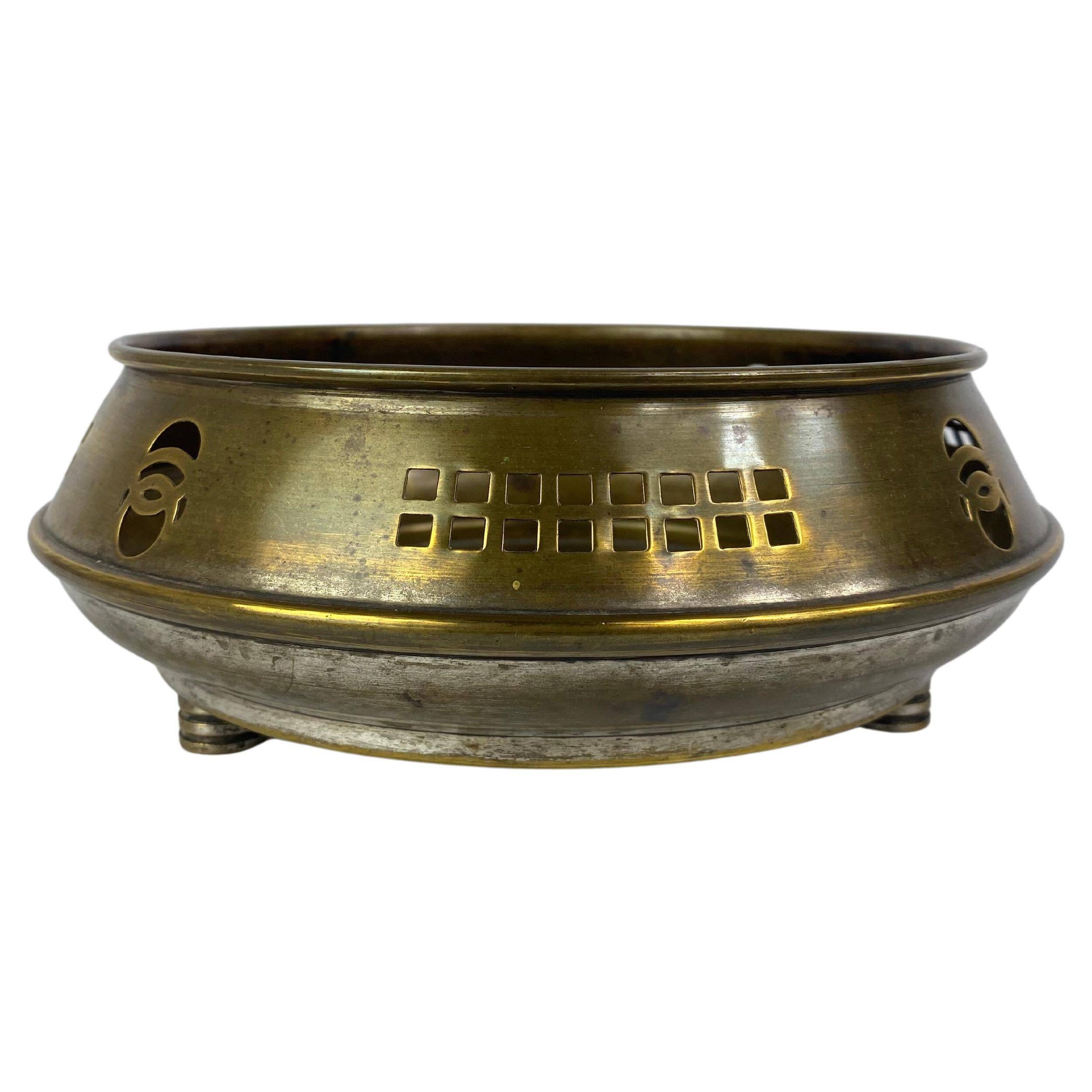 Brass bowl Secession by Jutta Sika and Kolo Moser