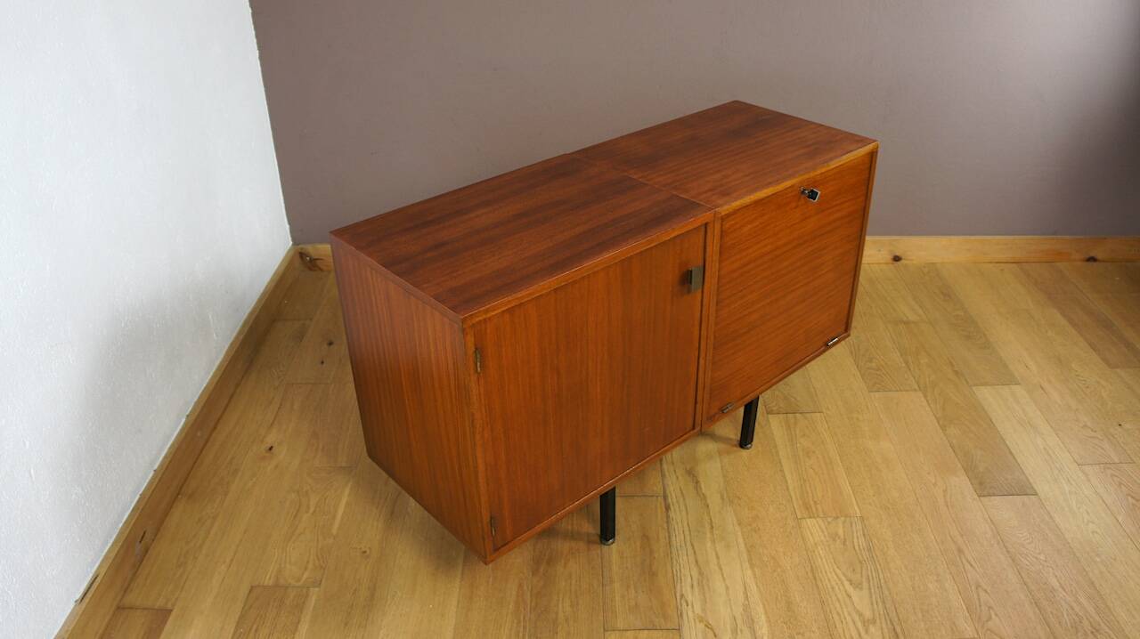 Small Enfilade Jacqueline Lecoq & Antoine Philippon in Vintage Mahogany 1960