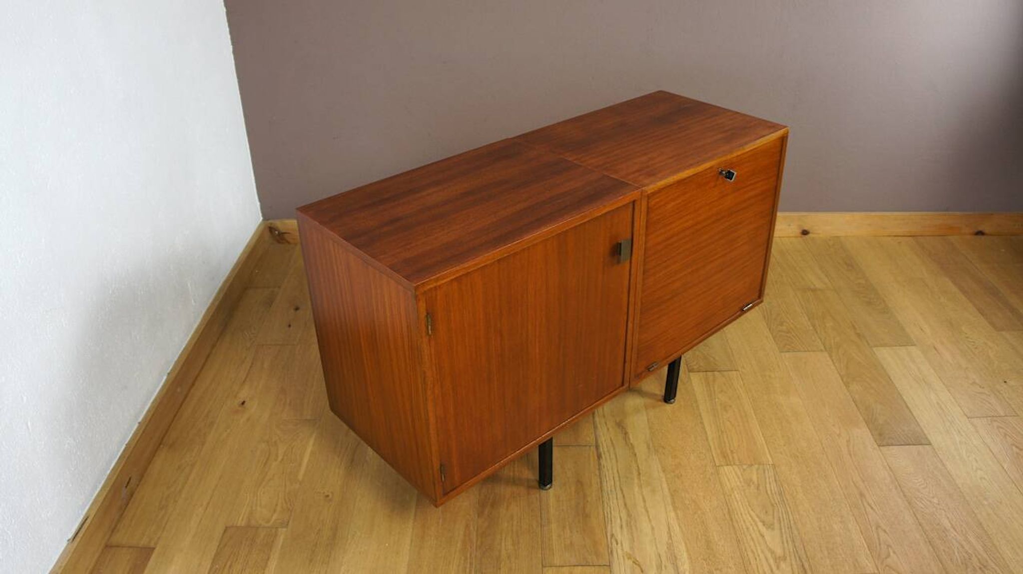 Small Enfilade Jacqueline Lecoq & Antoine Philippon in Vintage Mahogany 1960