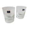 Two cut crystal whisky glasses (high-British crystal)