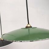 Enameled sheet metal pendant lights