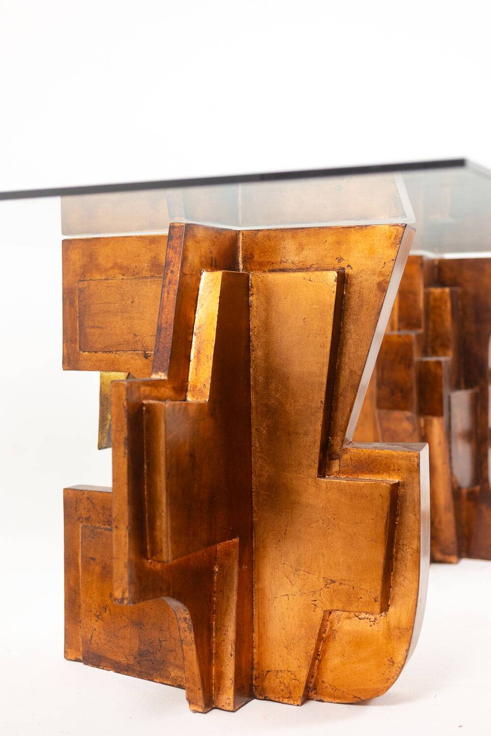 Matteo Ceccarelli. Sculptural table in "brutalist" style. 1980s.
