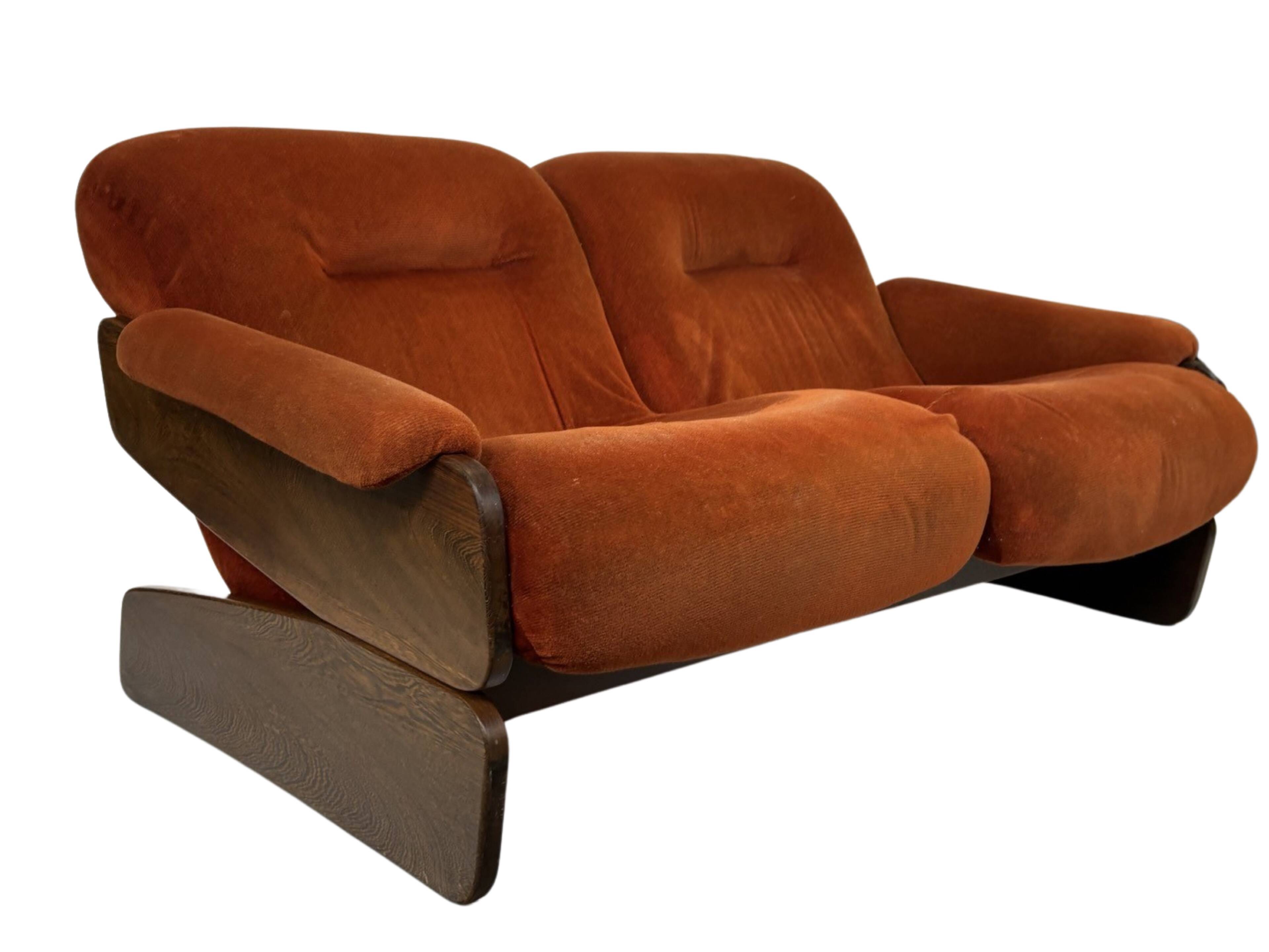 Vintage Space Age Sofa Two Seater Sofa Design 1970s