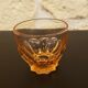 12 petits verres rétro pied étoile en verre rose