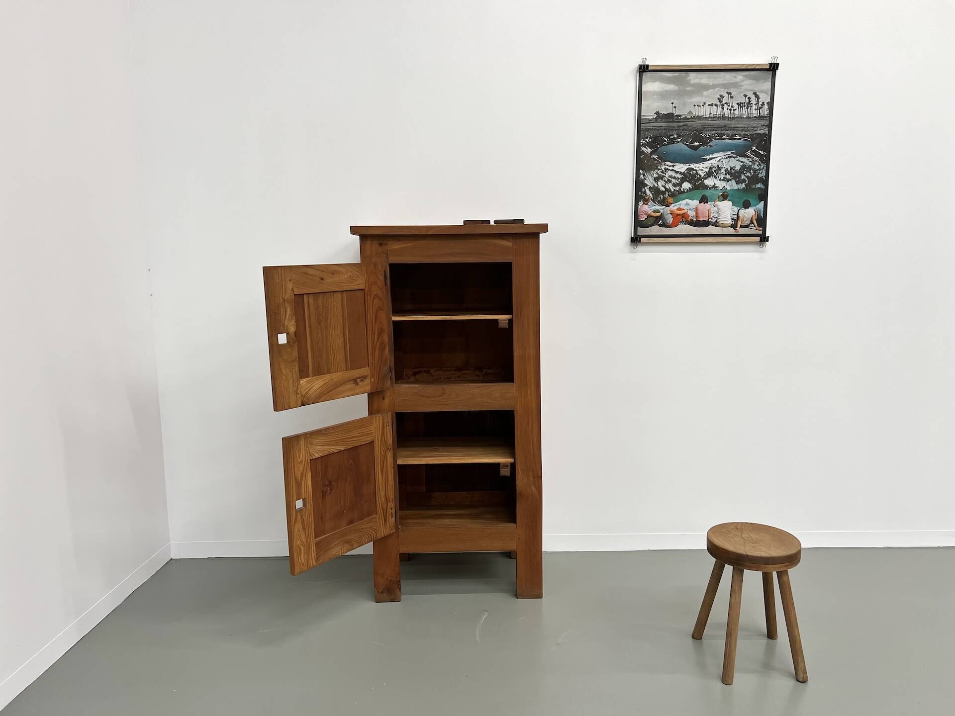 Small brutalist 50s bonnetiere wardrobe