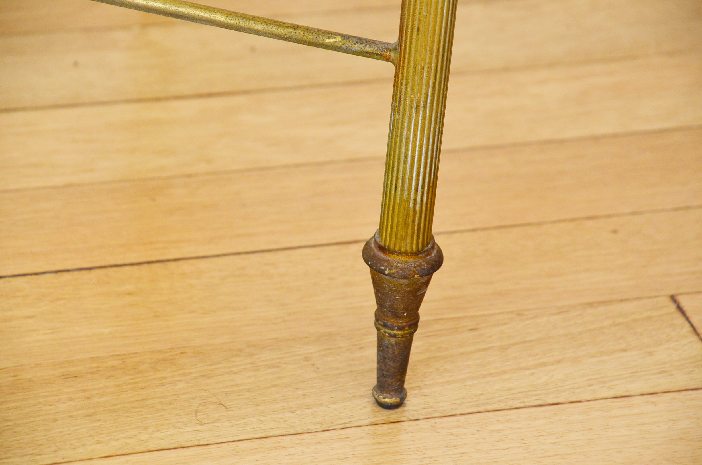 Gold metal coffee table 60s