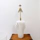 Large white ceramic fan-shaped table lamp - Art Deco style