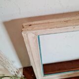 Old frame in white and blue wood