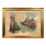 Lithographie de Pradel figurant une vue de Venise