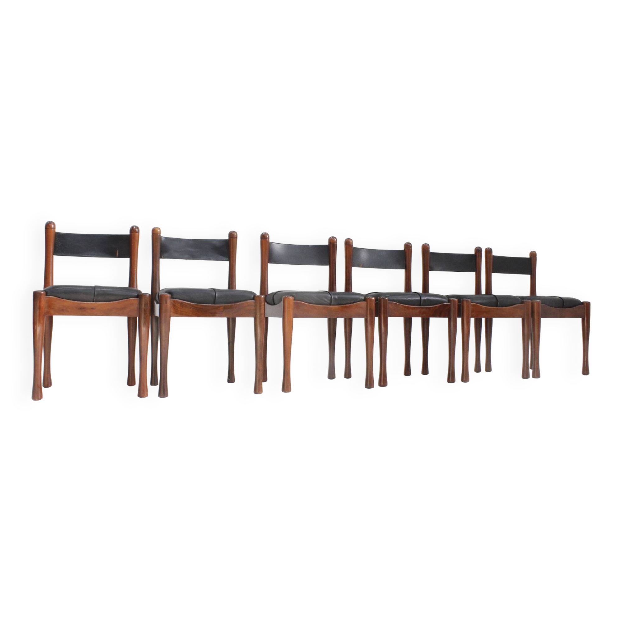 Chaises de salle à manger vintage Bernini par Silvio Coppola, ensemble de 6