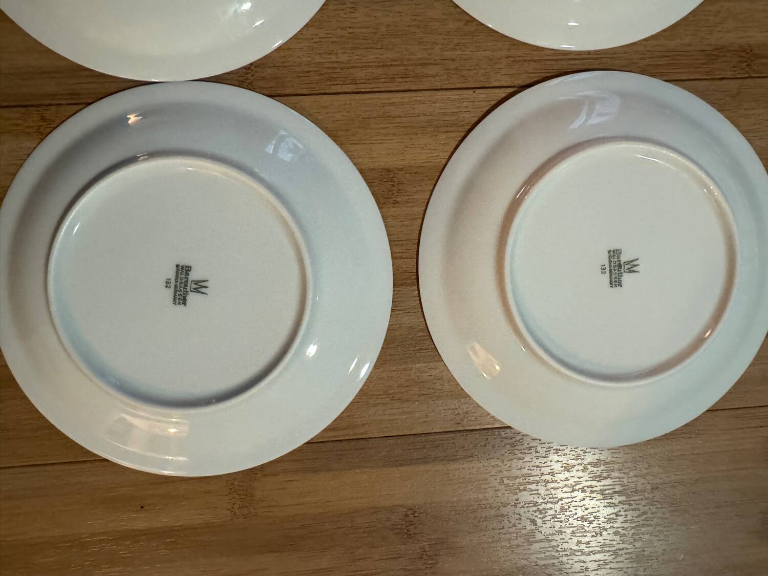 Set of 6 dessert or bread plates - 17 cm - vintage Bareuther