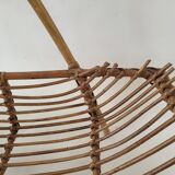 Basket newspaper holder rattan magazines