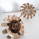 Applique murale en laiton et globe verre - 1950