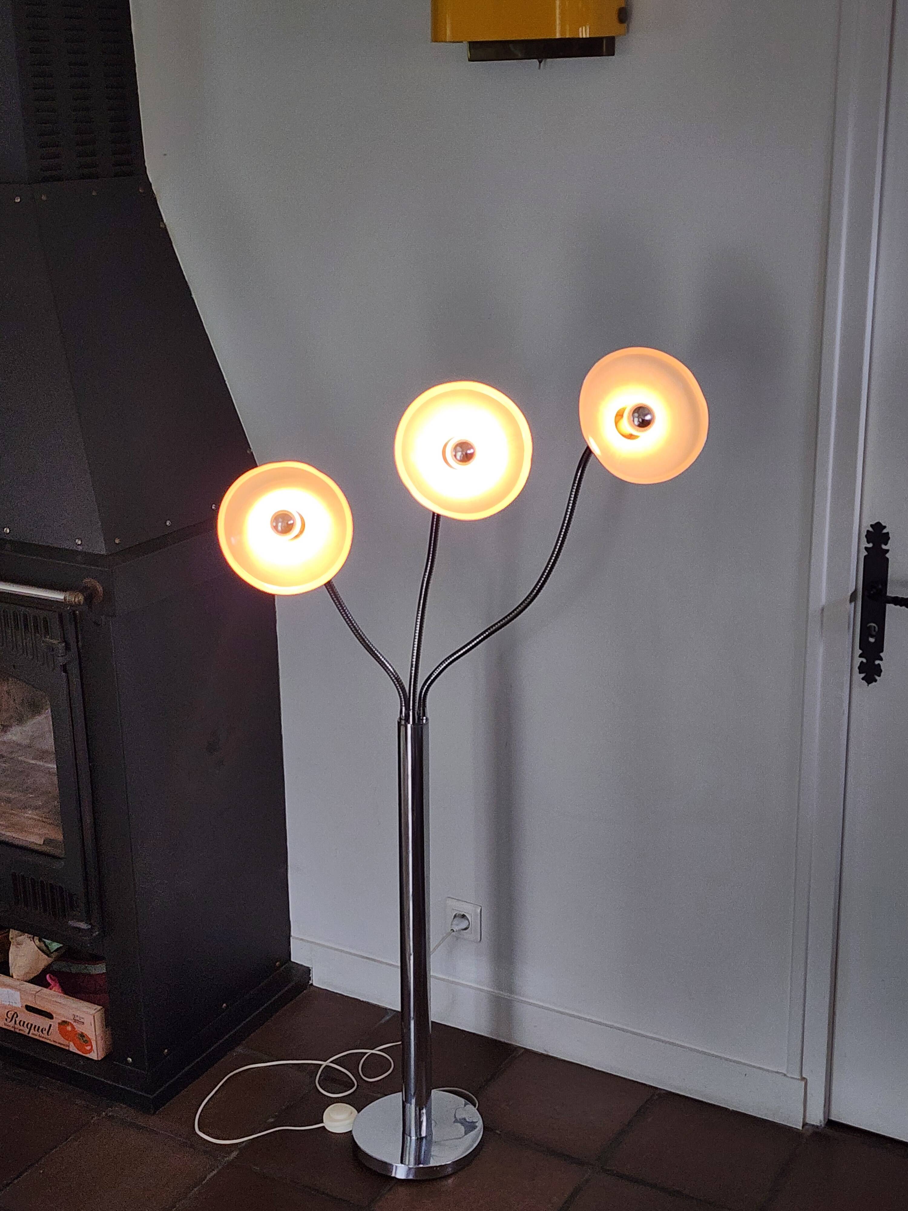 Pair of space age floor lamps