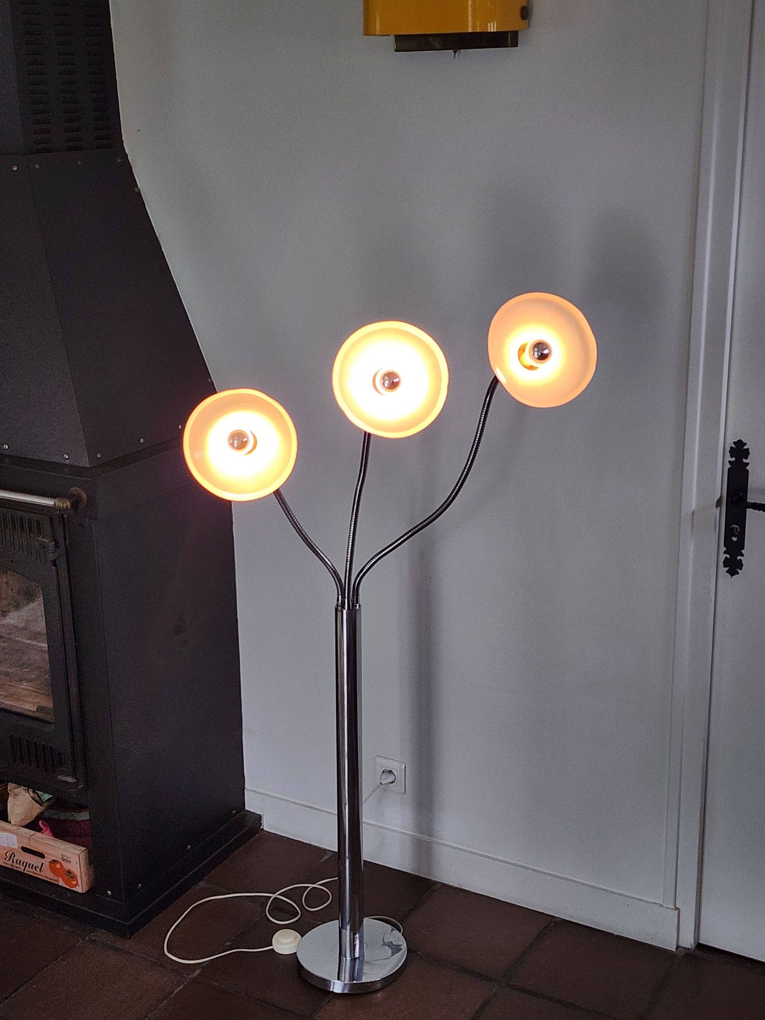 Pair of space age floor lamps