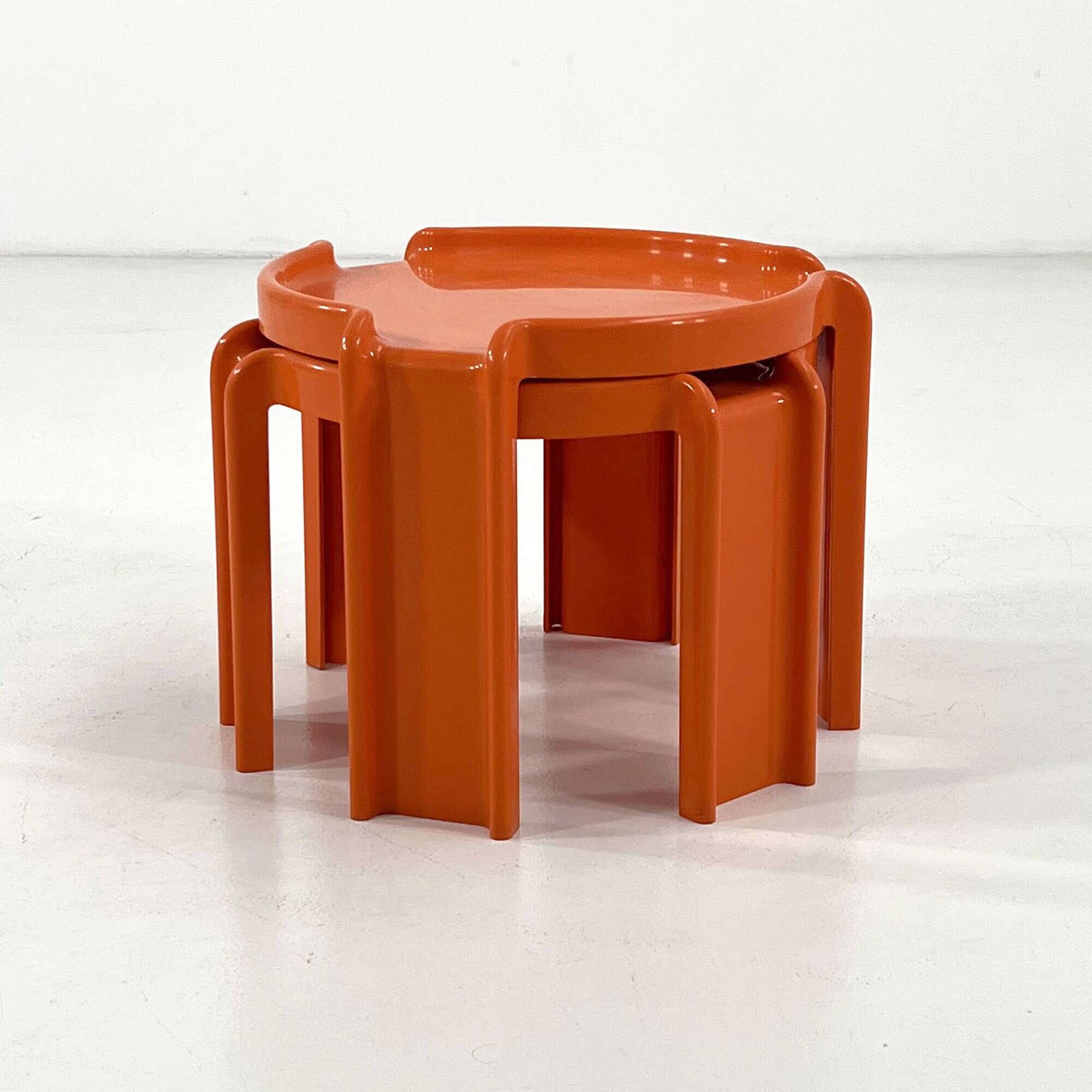 Pair of side tables by Giotto Stoppino for Kartell, 1970.