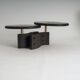 Rare two-tier modular brutalist coffee table by Paul Kingma