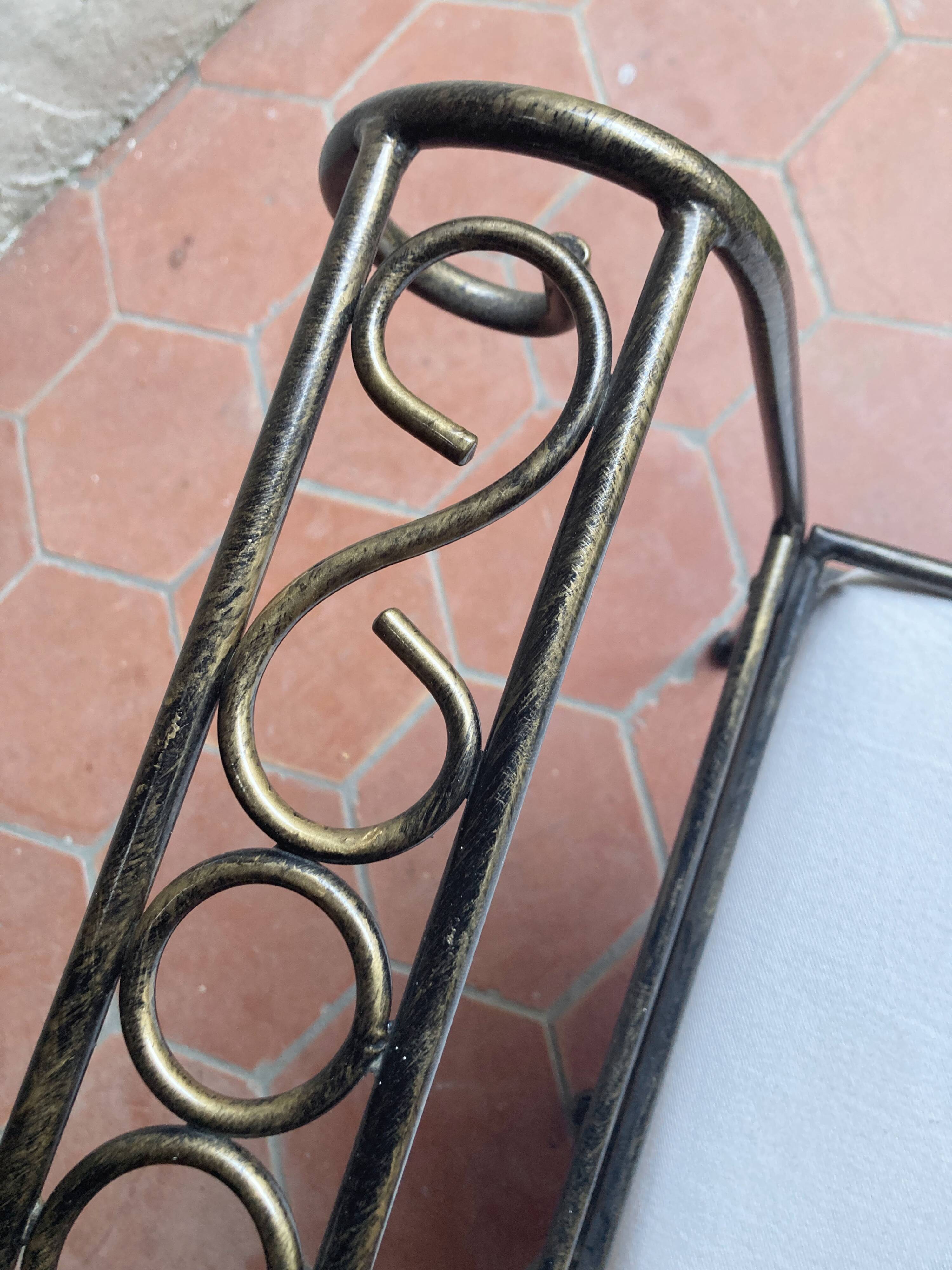 Wrought iron bench