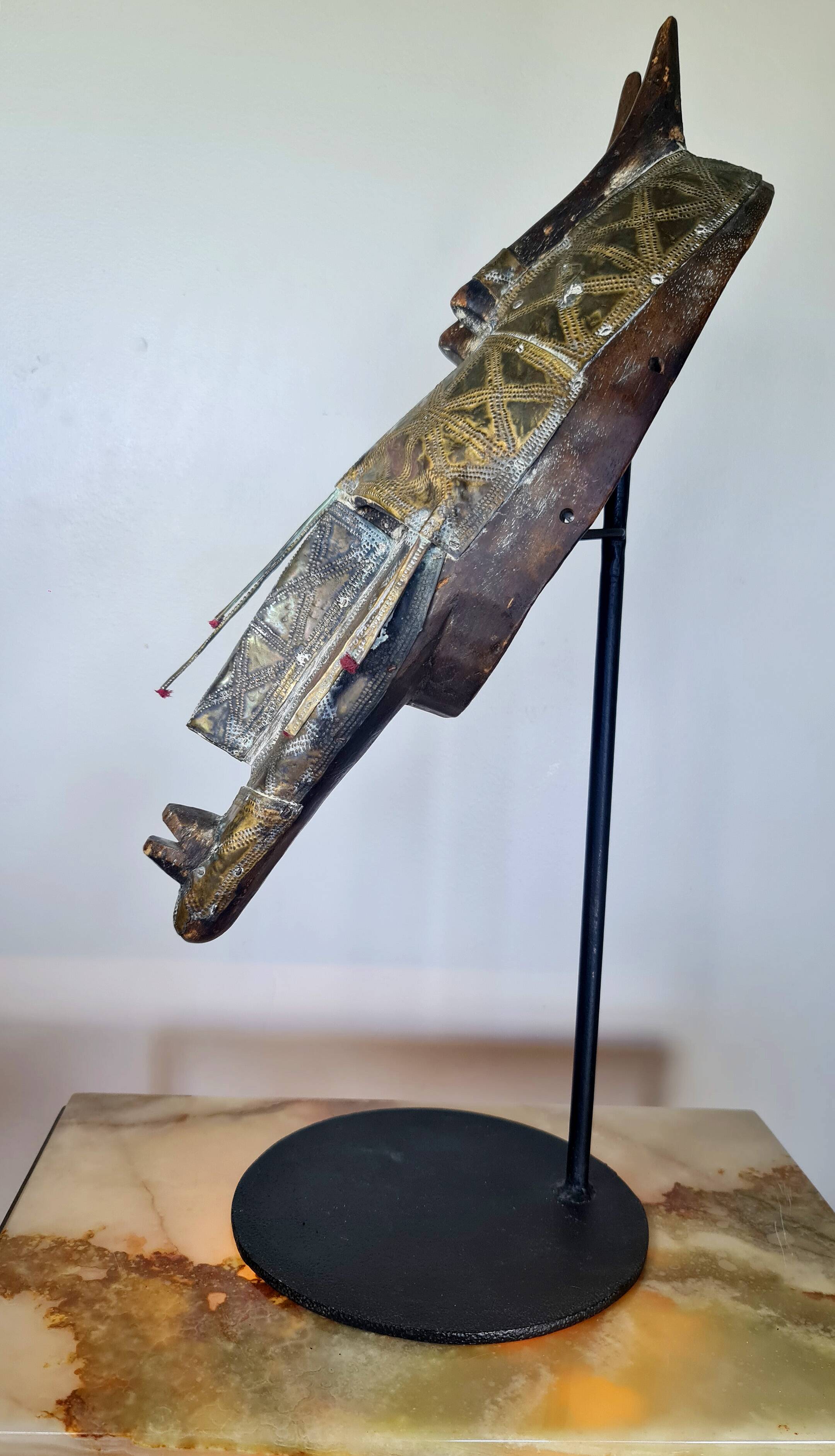 African bambara mask (mali), sold without base