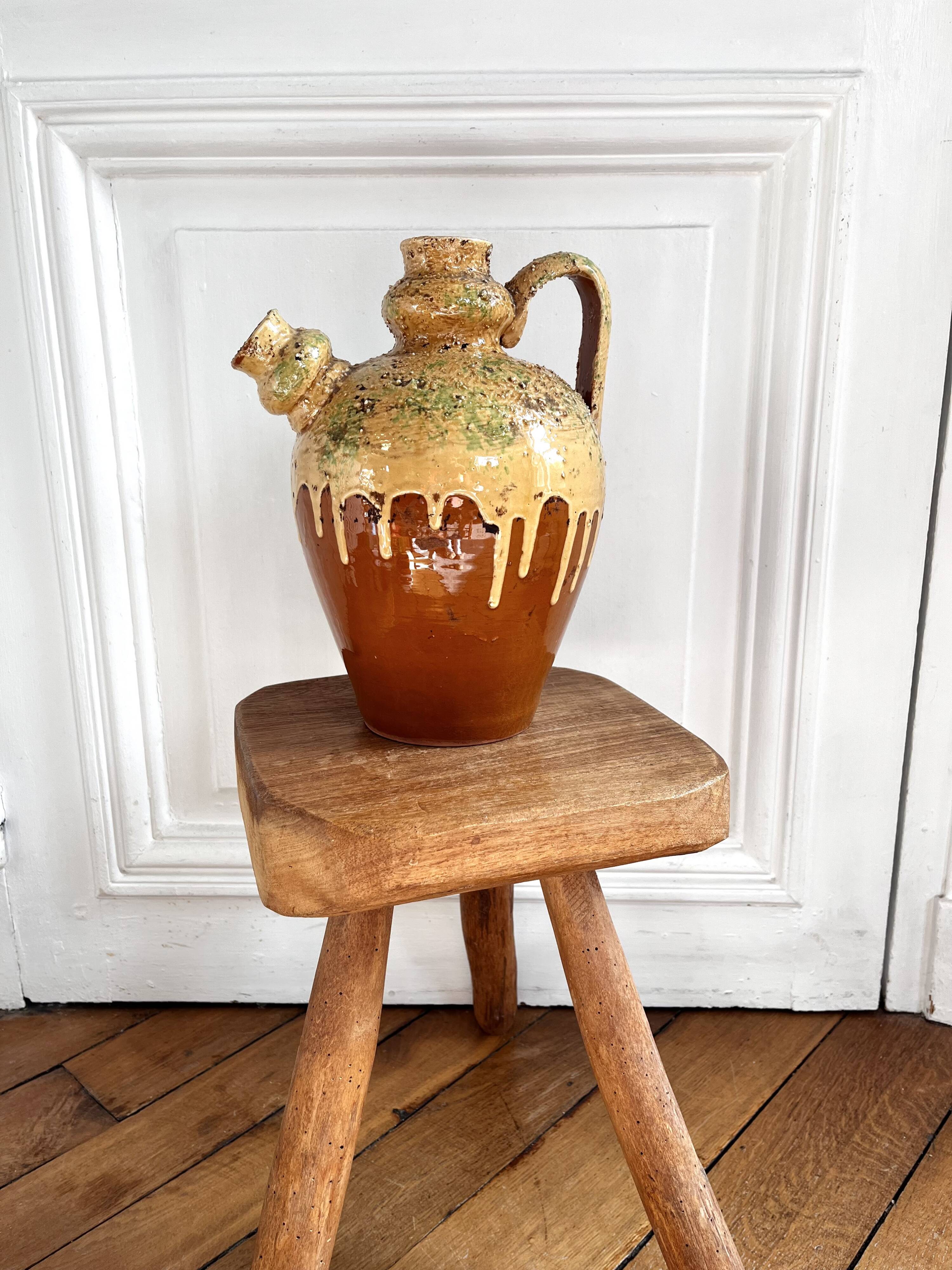 Gargoulette pitcher/jug old pottery