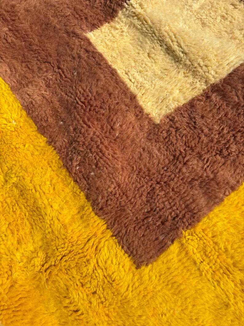 Moroccan Mrirt rug in luxury wool 200x250 cm - Handmade modern Berber rug - Wool rug for indoors