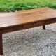 Oak farmhouse coffee table nineteenth century 1 drawer feet bobbins 149cm