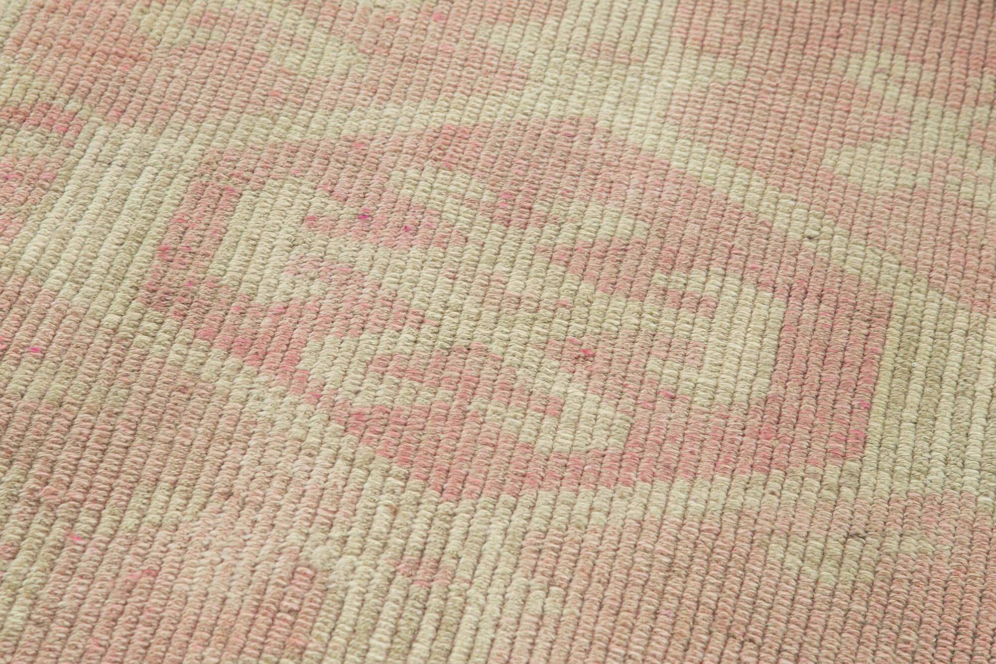 Handwoven antique anatolian beige runner rug 94 cm x 343 cm