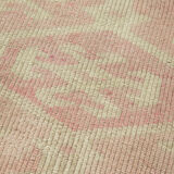 Handwoven antique anatolian beige runner rug 94 cm x 343 cm