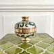 vase laiton émail cloisonné décor d'iris