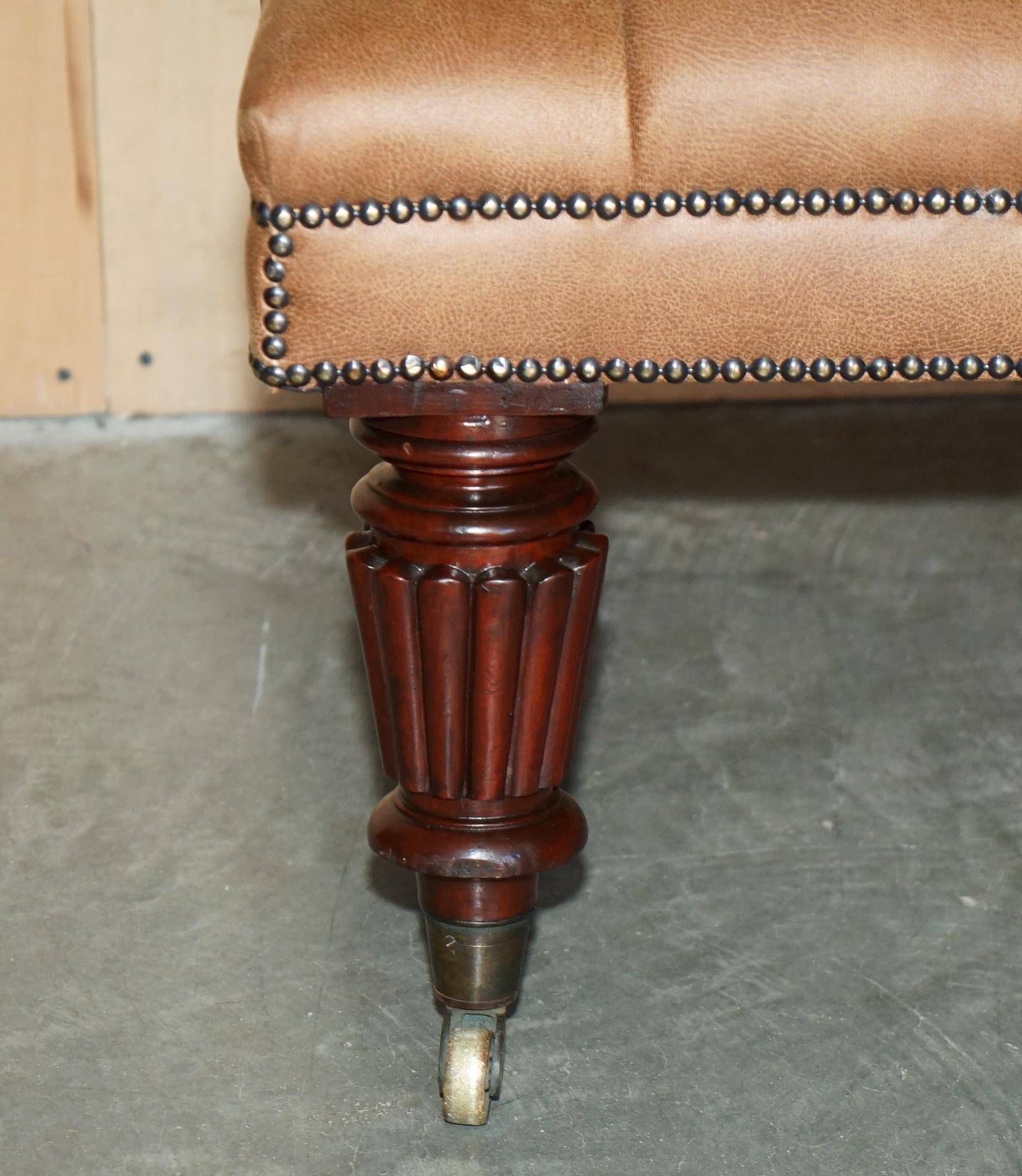 Chesterfield XXL leather sofa hand-dyed