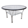 Table basse en verre industriel des années 1970