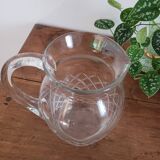 Chiseled/cut crystal pitcher