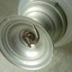 Opaline ceiling light with art deco aluminum support
