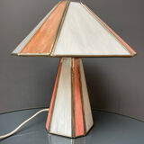 Lampe de table en pâte de verre opalescente et cloisonnée