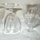 Set of 9 antique stemmed glasses