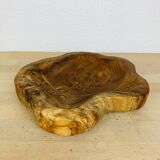 Brutalist olive wood pocket emptier, solid wood
