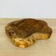 Brutalist olive wood pocket emptier, solid wood