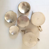 Christofle and lino Sabattini tea and coffee set in silver metal, model "mercury" stamp "coll.